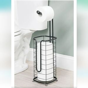 Metal Free Standing Toilet Paper Holder With Storage